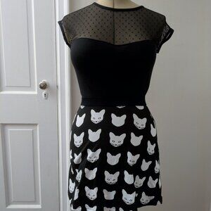 NEW meowingtons kitty cat print mini skirt